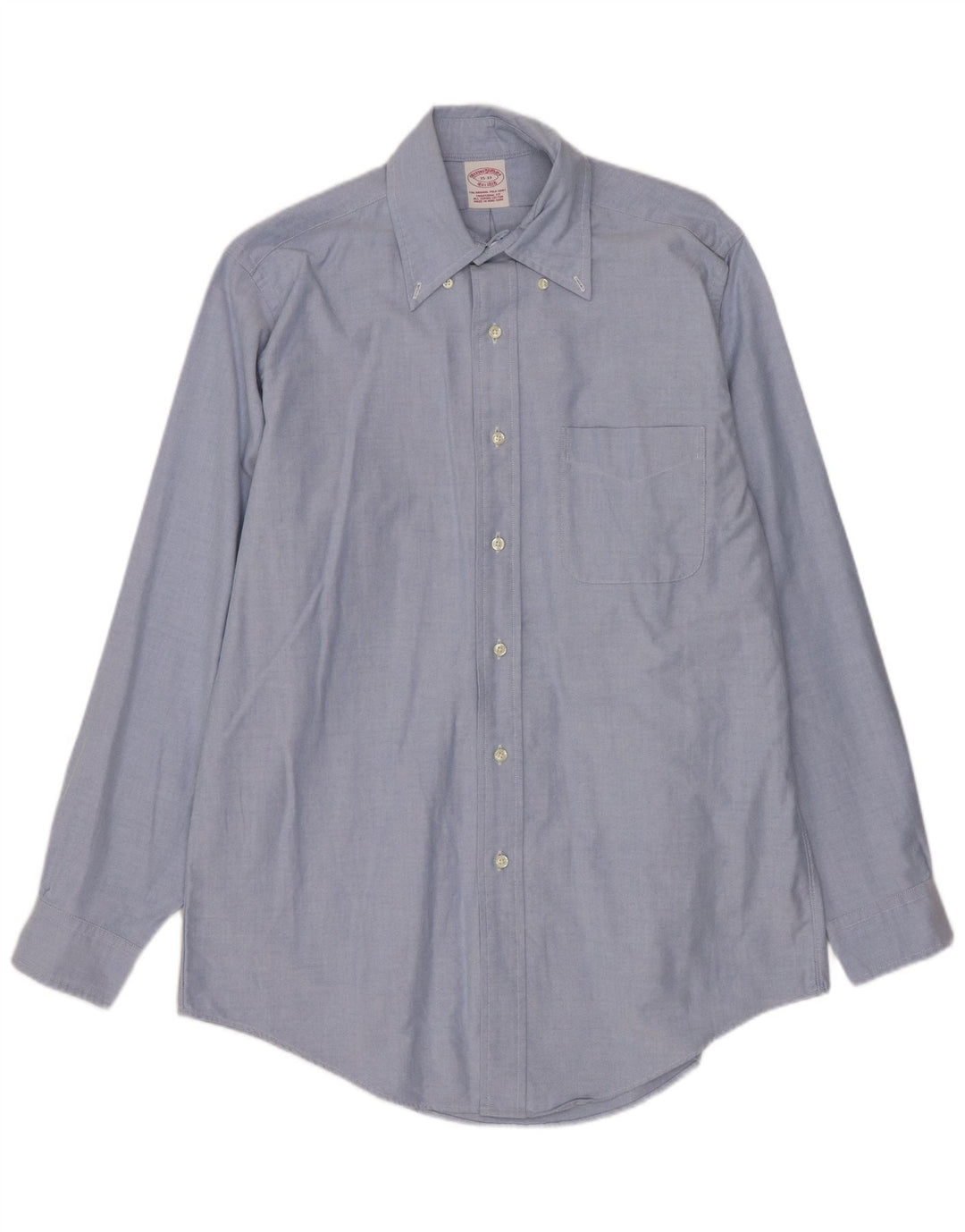Brooks Brothers Camisa para hombre talla 15 Algodón azul mediano