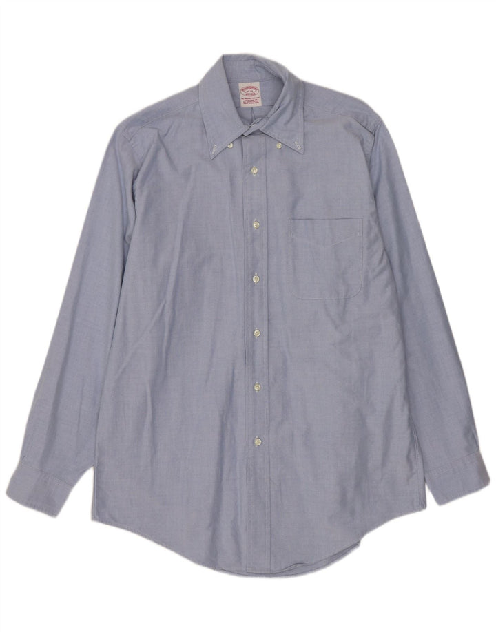 Brooks Brothers Camisa para hombre talla 15 Algodón azul mediano