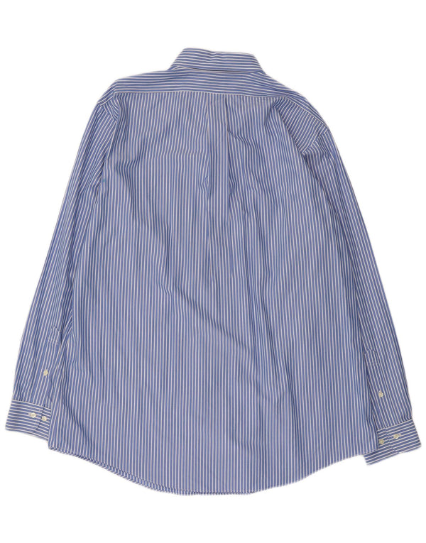 Brooks Brothers Camisa Regent para hombre talla 17 1/2 XL Algodón a rayas azules