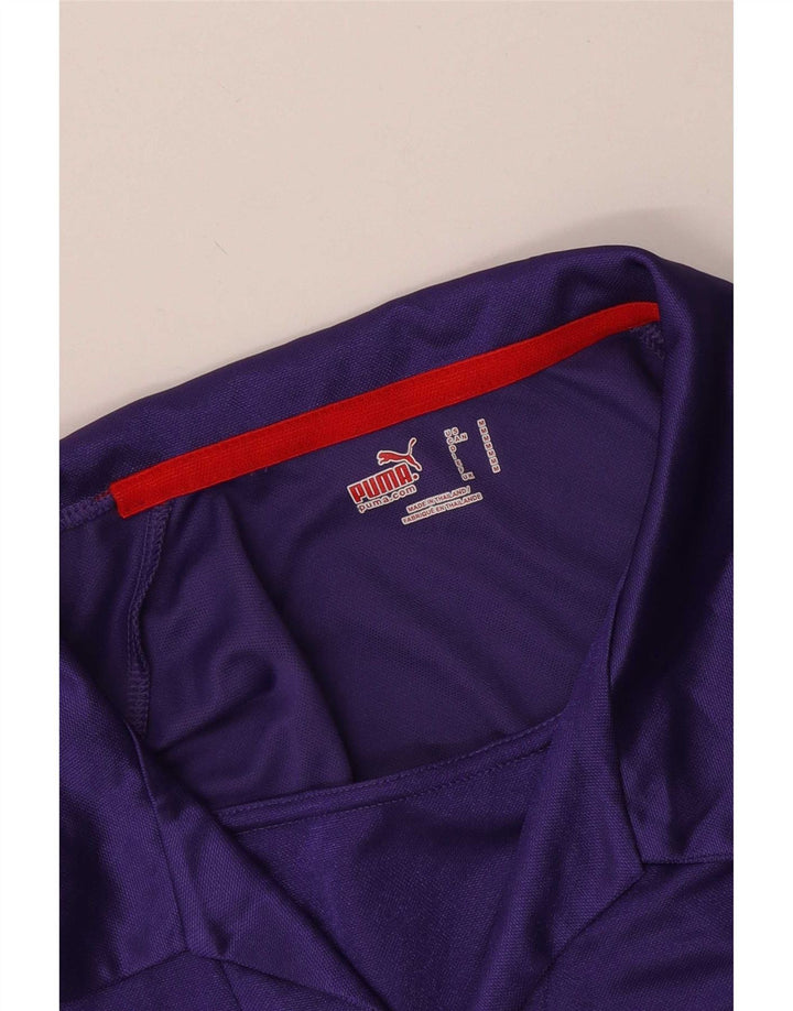 Polo Puma Hombre Color Block Morado Medio