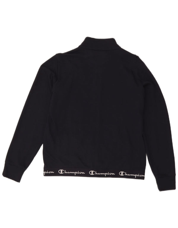 Champion Mujer Graphic Chándal Top Chaqueta UK 40 Grande Azul Marino Algodón