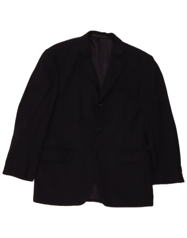 Marks & Spencer Chaqueta tipo blazer de 3 botones para hombre UK 38 Medium Azul marino Lana virgen