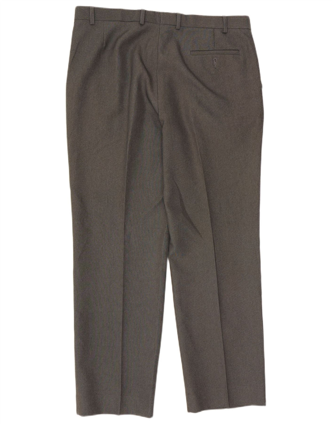 Marks & Spencer Pantalón de traje recto para hombre W38 L33 Poliéster gris