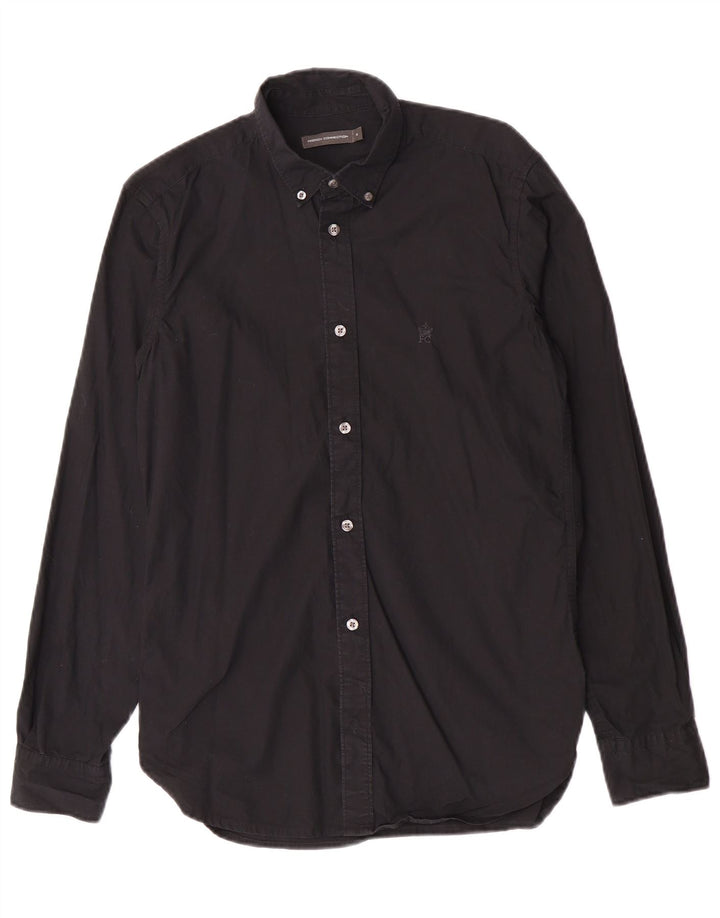 Camisa para hombre French Connection Small de algodón negro