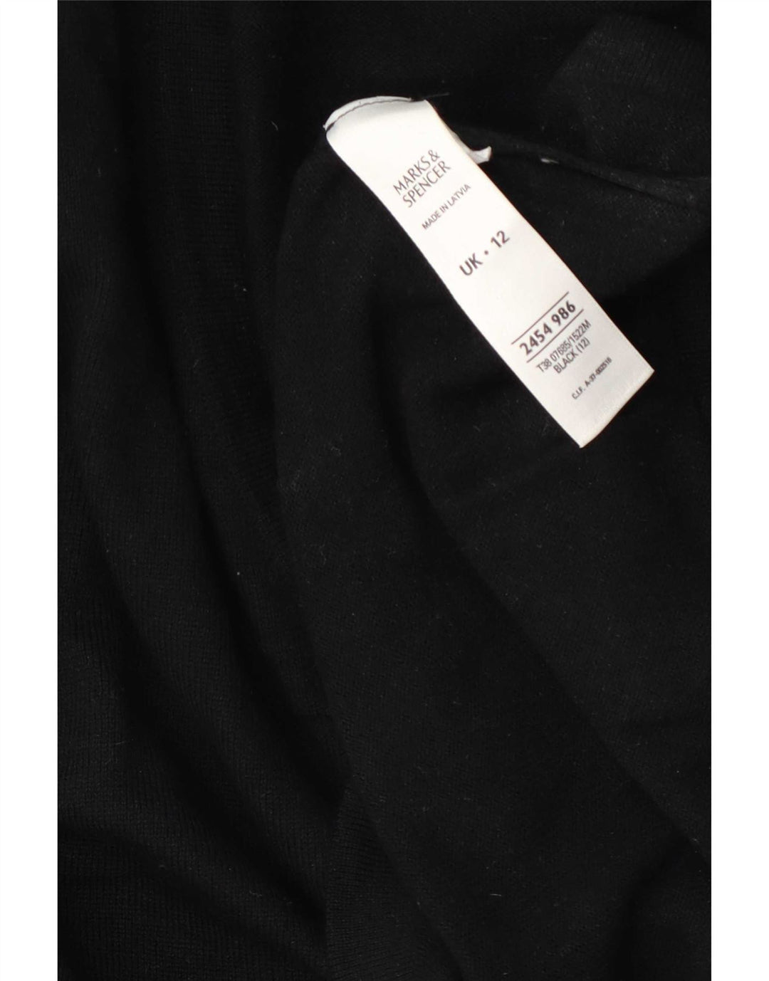 Marks & Spencer Suéter tipo cárdigan de corte regular para mujer UK 40 Mediano Lana negra