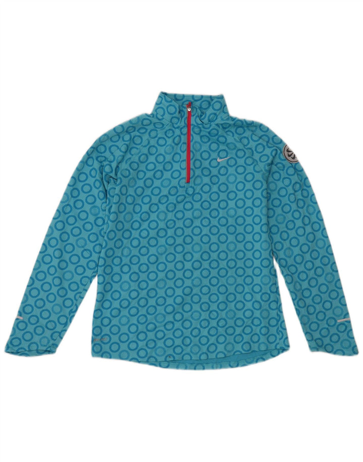 Nike - Chándal para niña con cremallera y cuello, 13-14 años, XL, azul geométrico