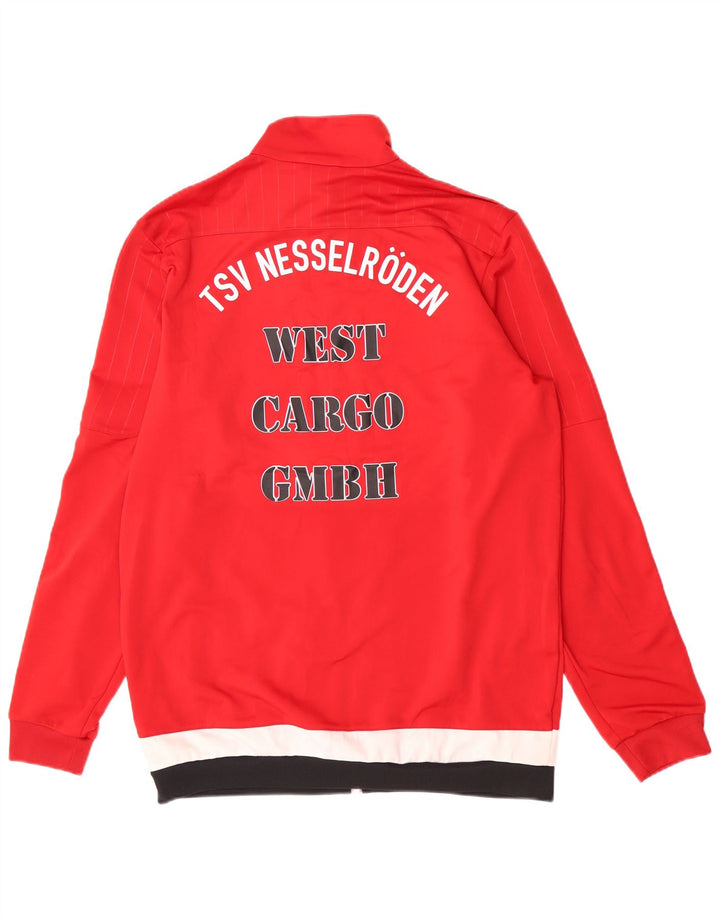 Adidas Hombre Chaqueta De Chándal De Ajuste Regular Con Estampado Gráfico Bloque De Color Rojo Medio