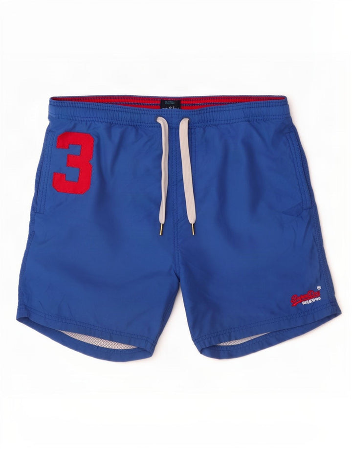 Superdry Shorts De Baño Con Gráficos Para Hombre Poliéster Azul Grande