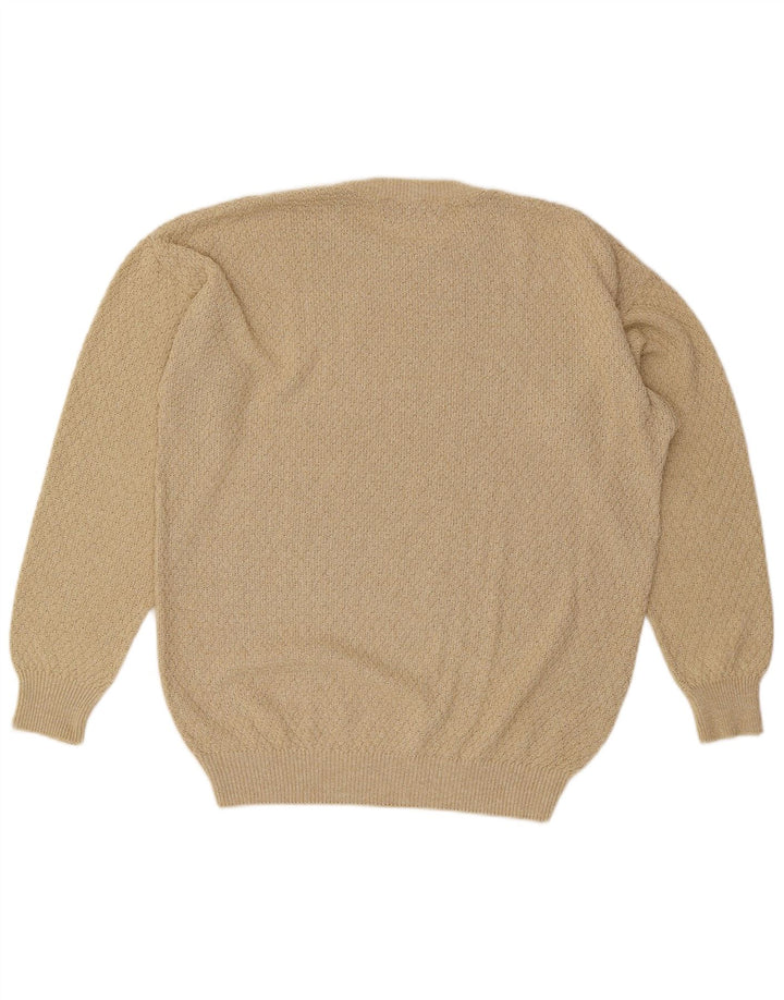 Il Granchio - Jersey de cuello redondo para hombre, talla grande, color beige