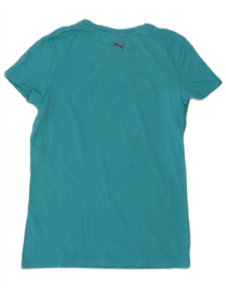 Puma Camiseta gráfica para mujer Top UK 12 Azul medio
