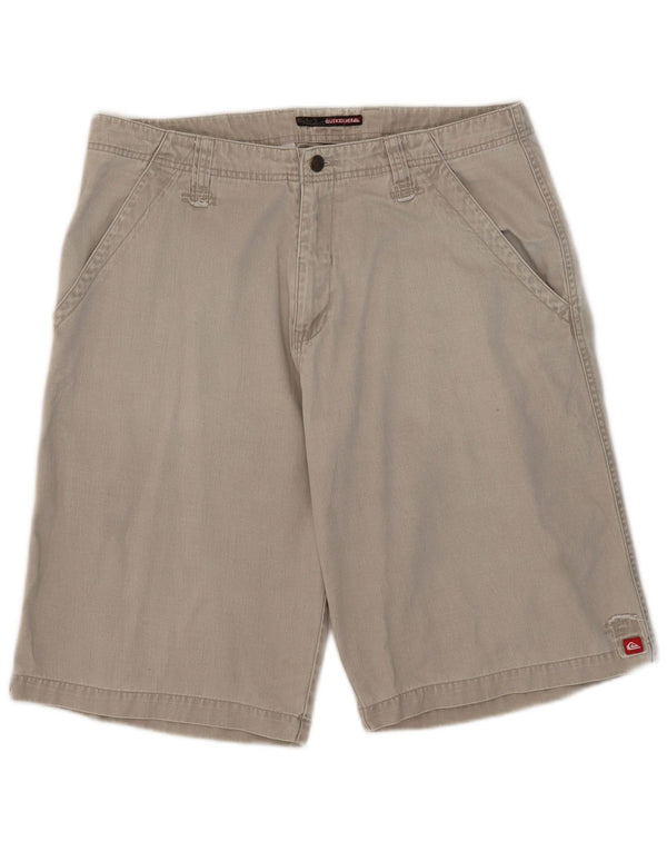 Quiksilver Pantalones cortos chinos gráficos para hombre W35 Large Beige
