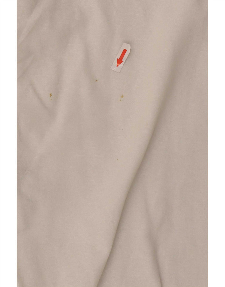 Zara Mujer Camisa Extragrande UK 10 Small Algodón Blanco