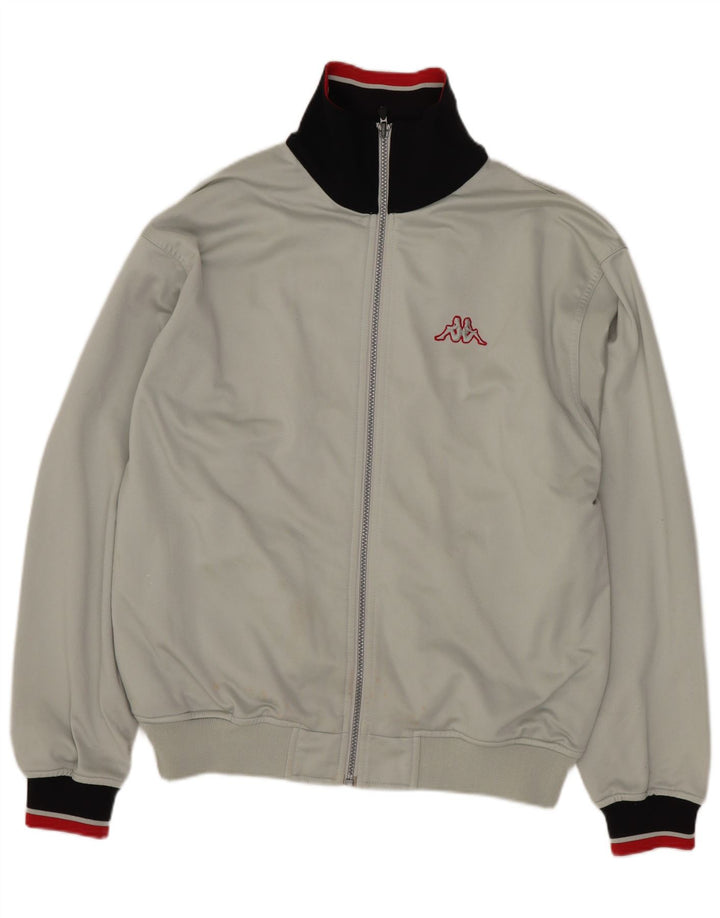 KAPPA Chaqueta de chándal para hombre, talla pequeña, gris