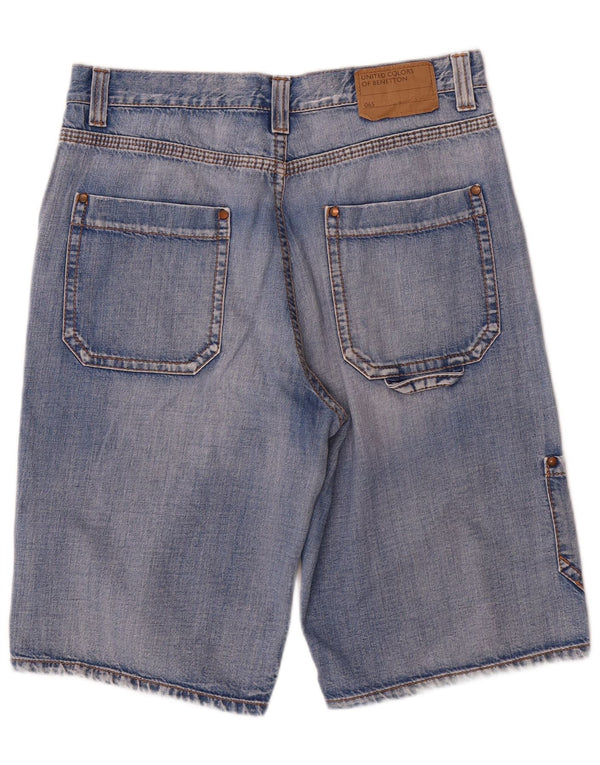 Benetton Shorts Vaqueros Cargo W34 Large De Algodón Azul Hombre