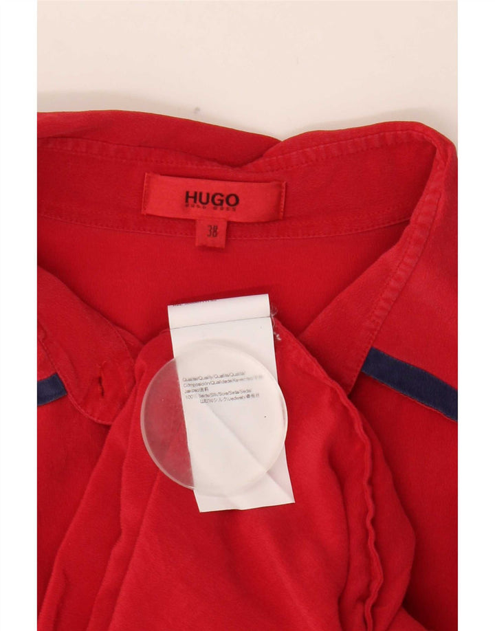 Camisa Hugo Boss Mujer EU 38 Seda Roja Mediana