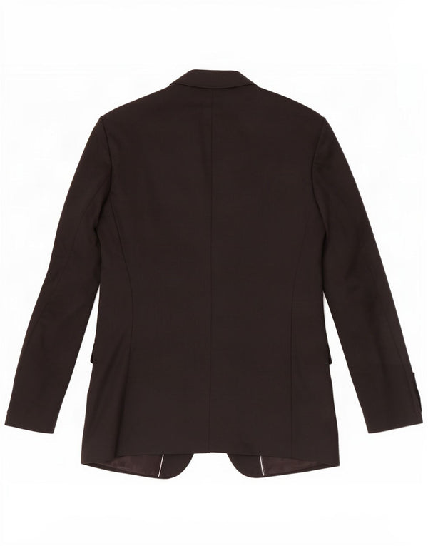 Cerruti 1881 Chaqueta tipo blazer de 2 botones para hombre UK 40 Grande Lana virgen negra
