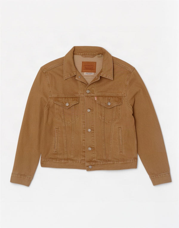 Levi's Chaqueta vaquera para hombre UK 36 Small Beige Cotton