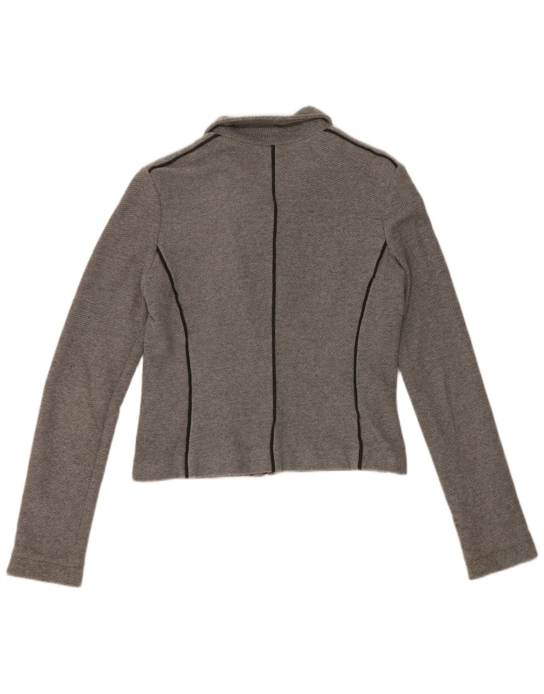 Pinko Chaqueta Bomber Corta para Mujer UK 12 Algodón Gris Medio
