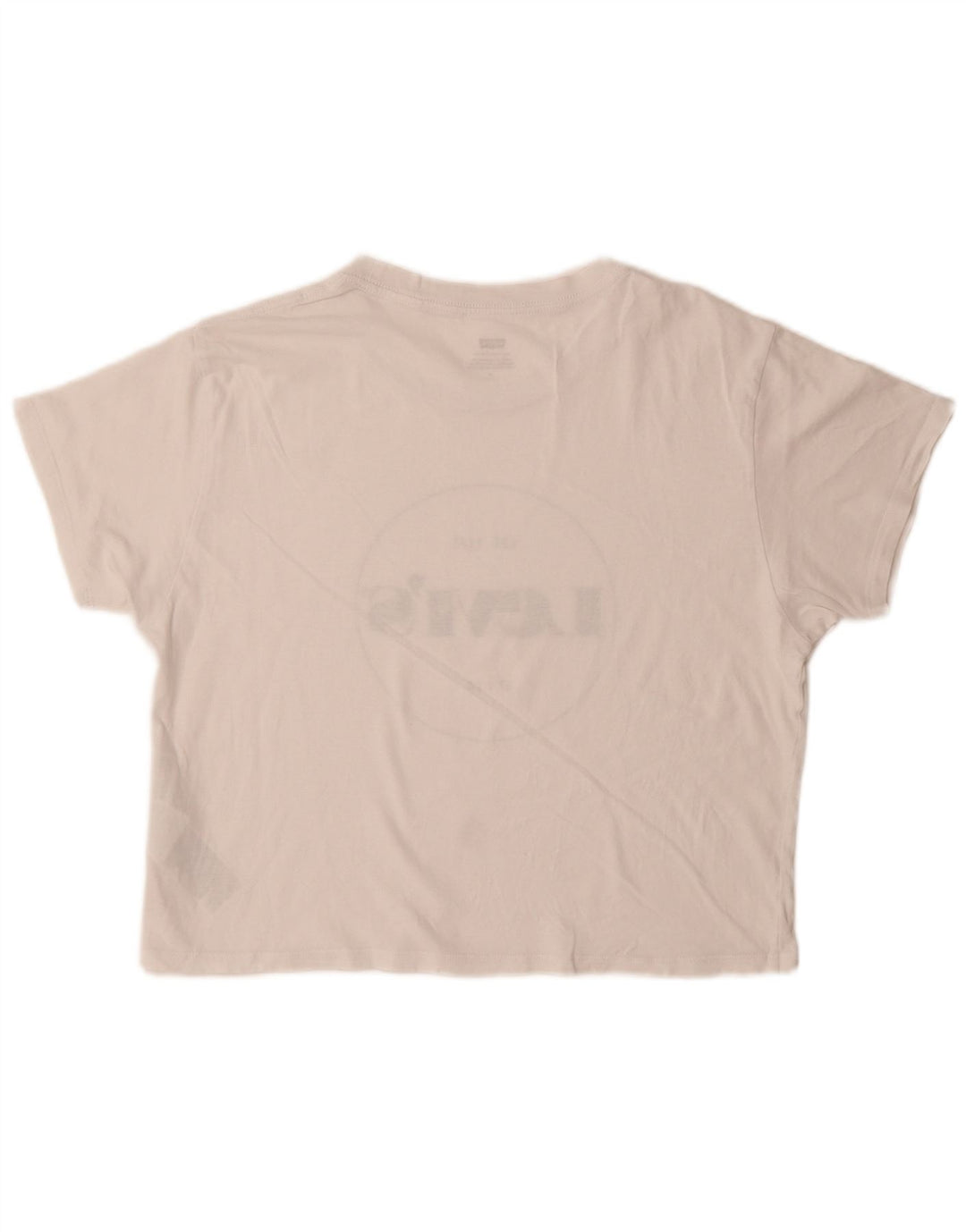 Levi's Camiseta gráfica para mujer Top UK 44 Algodón blanco mediano