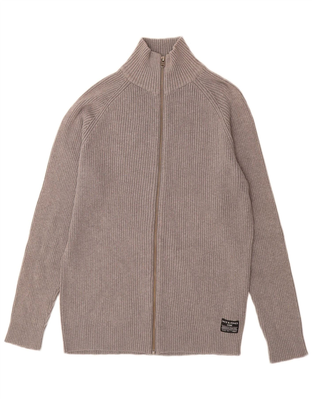 Jack & Jones Hombre Cárdigan Suéter De Algodón Gris Medio