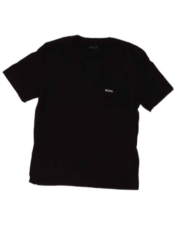 HUGO BOSS Camiseta para mujer Top UK 40 Grande Algodón negro