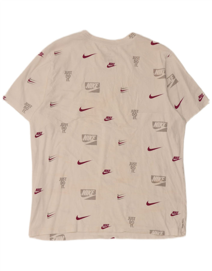 Nike - Camiseta gráfica para hombre, talla grande, algodón blanco