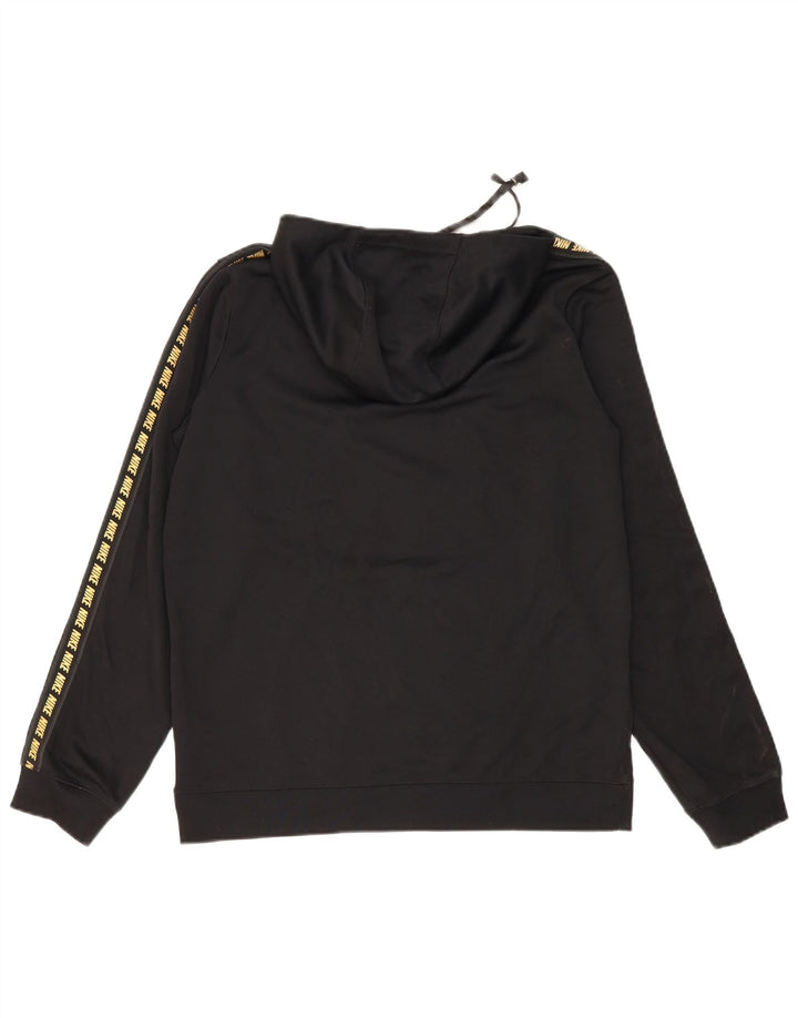 NIKE Mens Graphic Hoodie Jumper Medium Black Polyester Sports