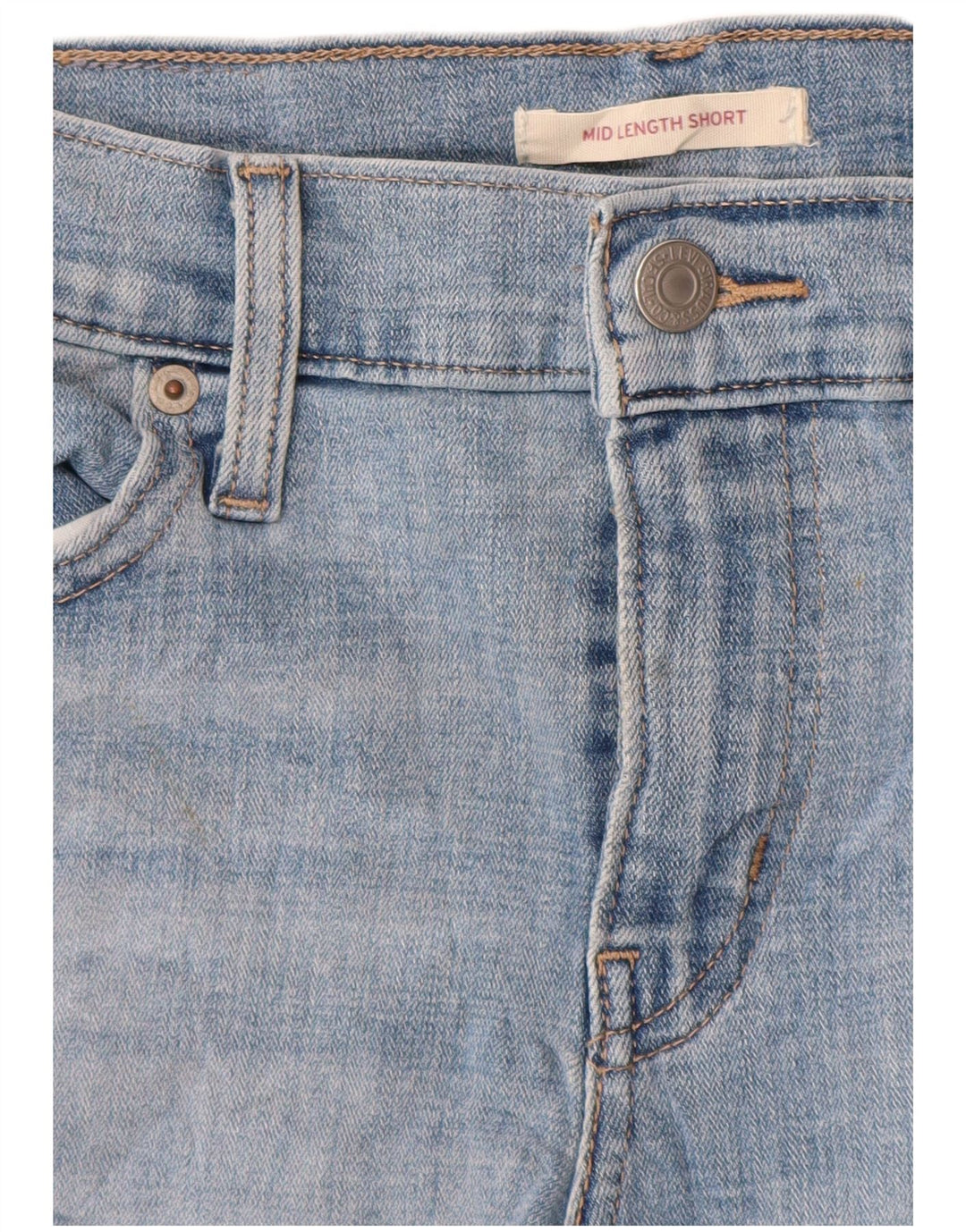 LEVI'S Shorts vaqueros de talle medio para mujer W26 Small Blue