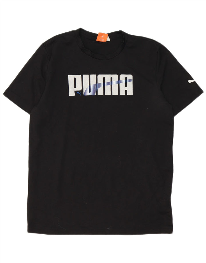 Puma - Camiseta gráfica para hombre, talla pequeña, color negro