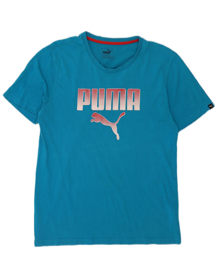 Camiseta Puma Hombre Graphic Top Algodón Azul Medio