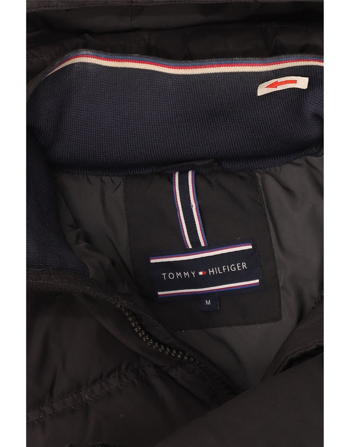 Tommy Hilfiger Chaqueta acolchada con capucha para hombre UK 38 Algodón gris medio