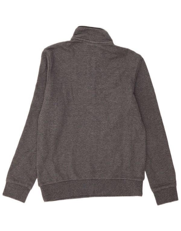 Lotto Hombre Sudadera Con Cremallera Y Cuello Jersey Small Gris Algodón