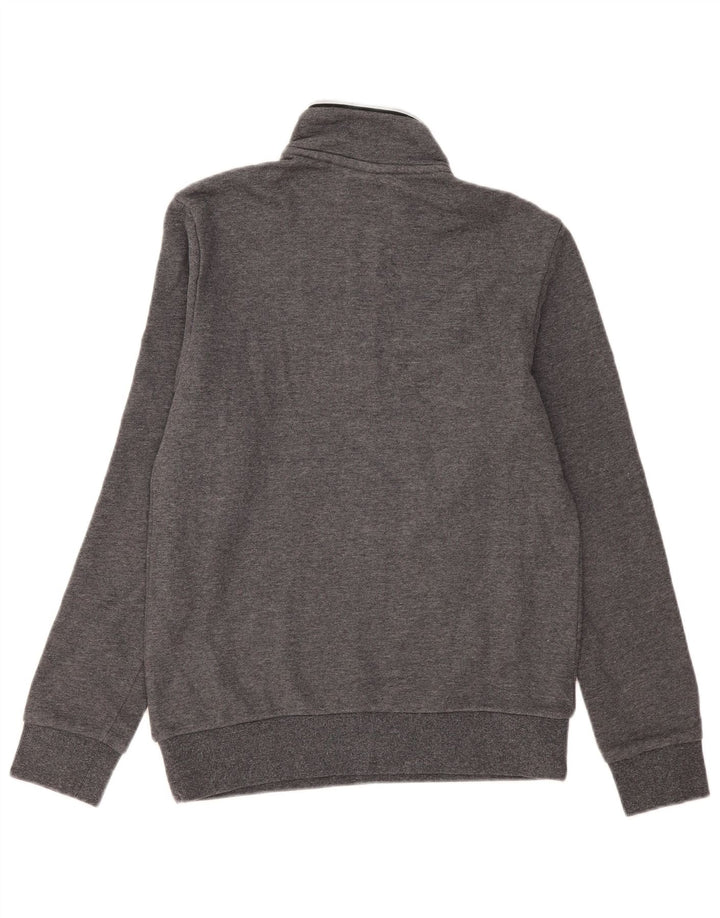 Lotto Hombre Sudadera Con Cremallera Y Cuello Jersey Small Gris Algodón
