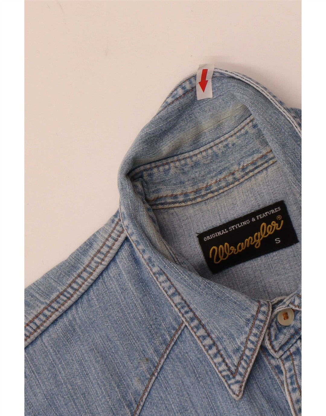 Wrangler Camisa Vaquera Sin Mangas Para Hombre Algodón Azul Pequeño