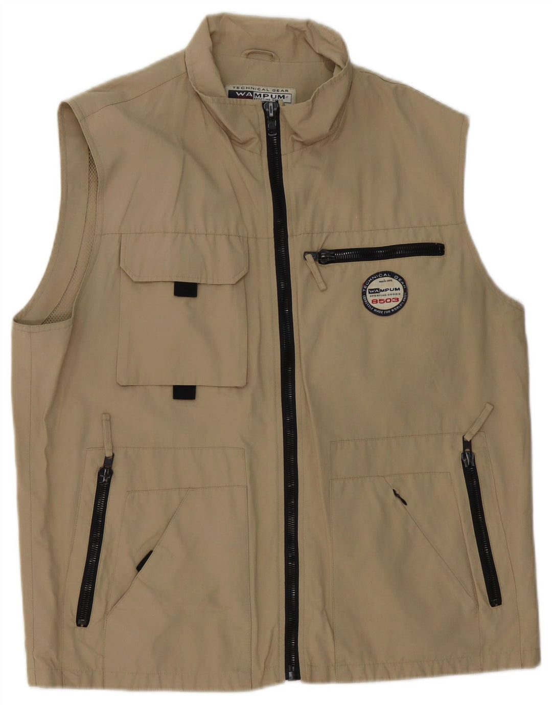 Wampum Chaleco utilitario para hombre UK 42 XL Poliéster beige