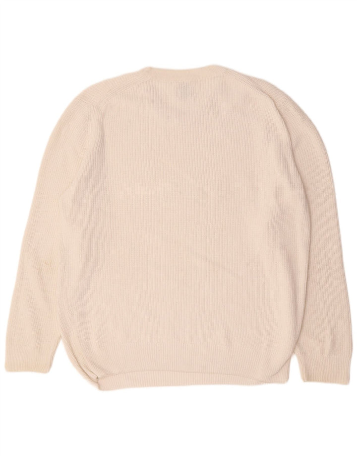 Zara Hombre Jersey De Cuello Redondo Jersey Grande Blanco
