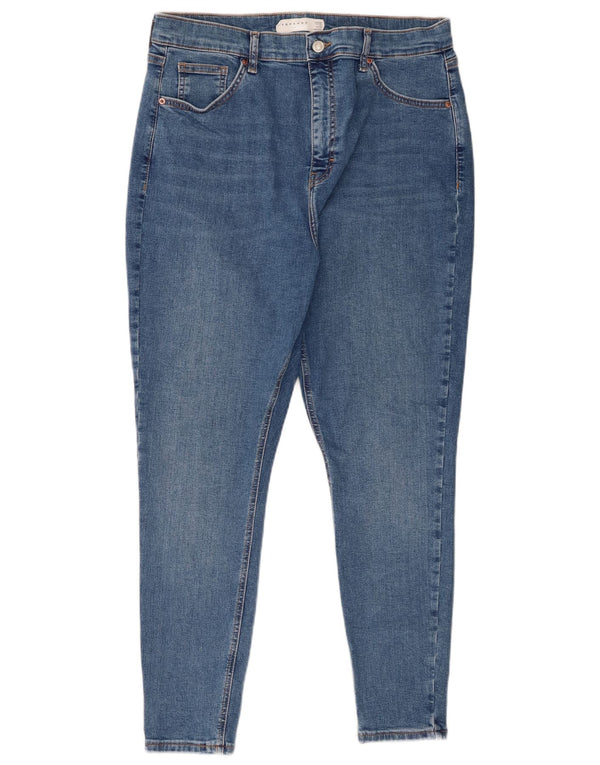 Topshop Jamie Skinny Jeans para Mujer UK 16 Large W30 L26 Algodón Azul