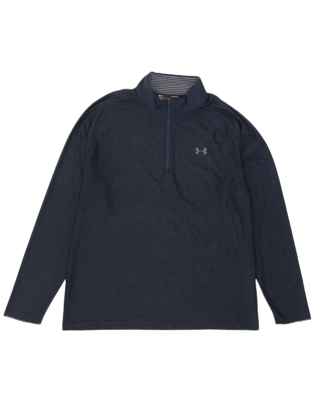 Under Armour Hombre Zip Neck Jersey Chándal Top Grande Azul Marino Moteado