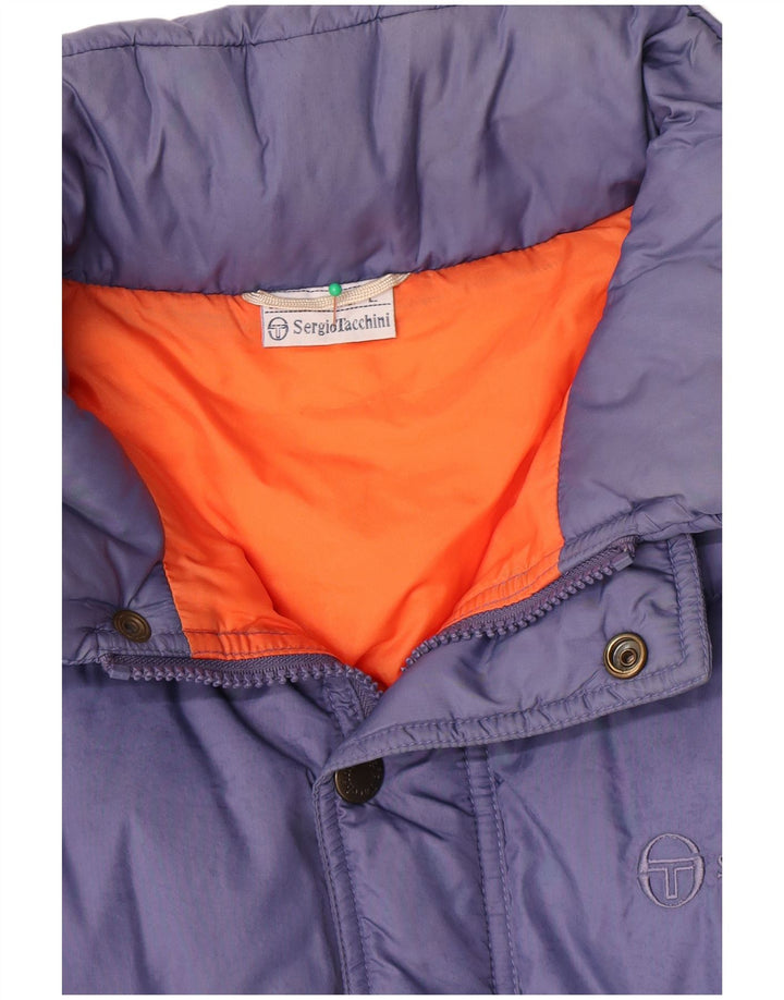 Sergio Tacchini Chaqueta acolchada con capucha para hombre UK 40 Large Poliamida azul