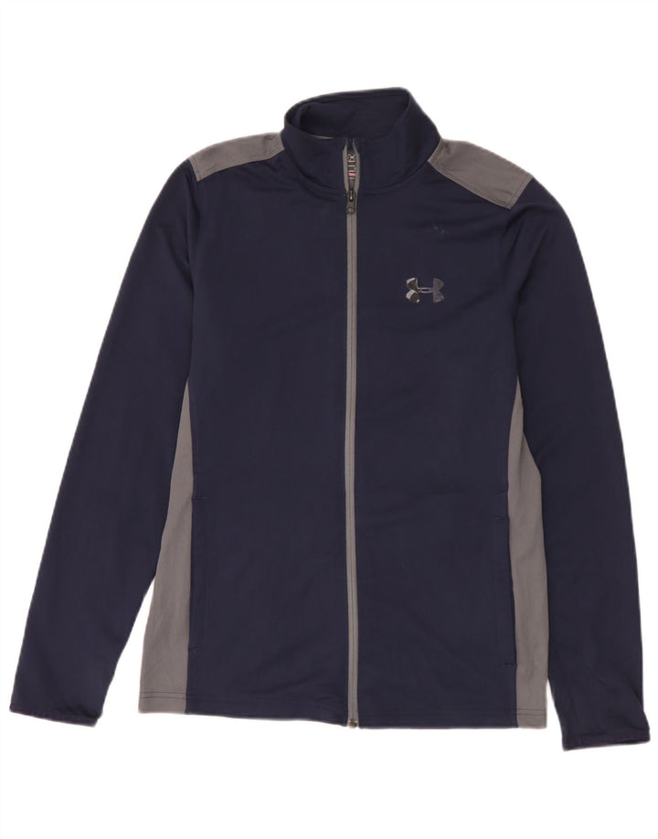 Under Armour Hombre Heat Gear Chándal Top Chaqueta Pequeña Azul Marino