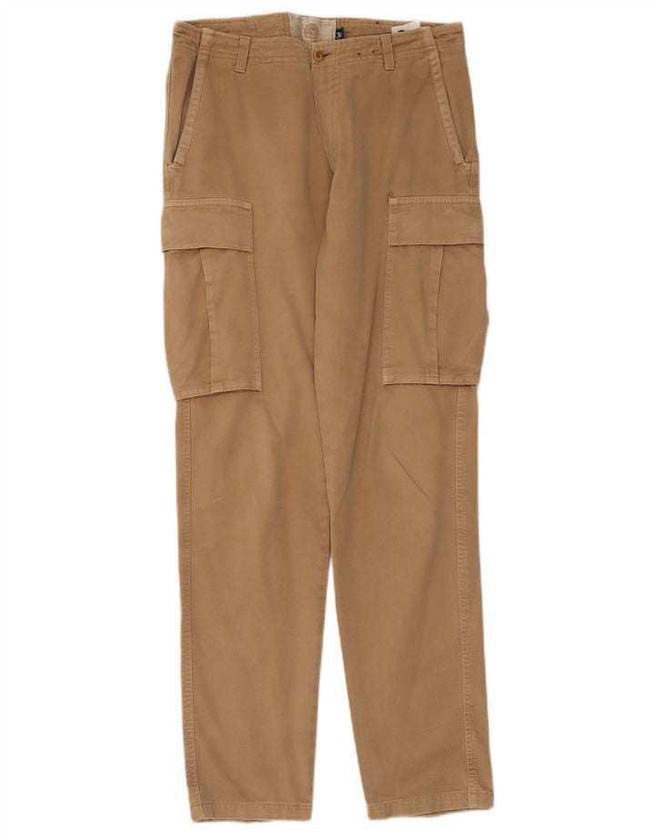 Franklin Marshall Pantalones cargo rectos para hombre W30 L32 Algodón beige