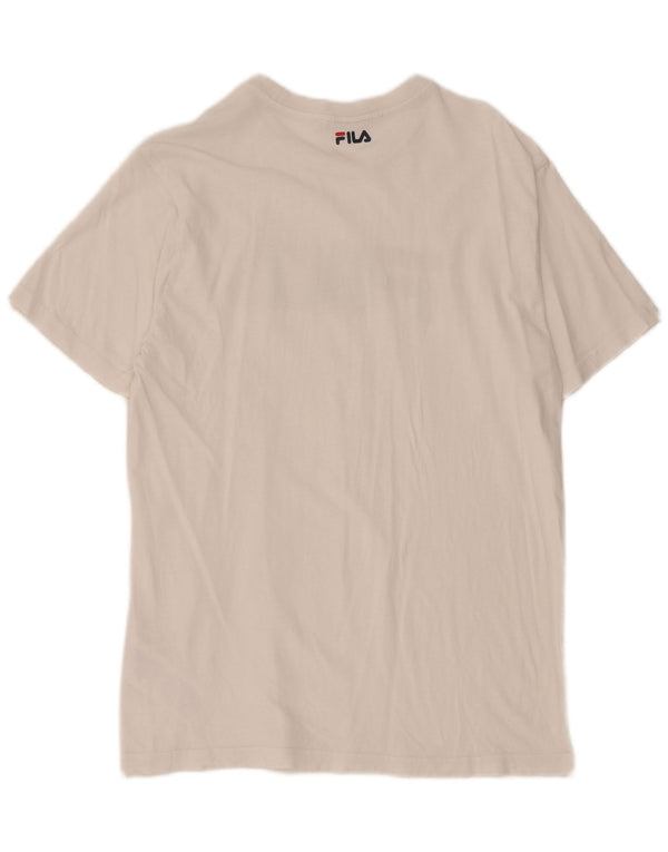 Fila Camiseta gráfica para hombre Top Small White Cotton