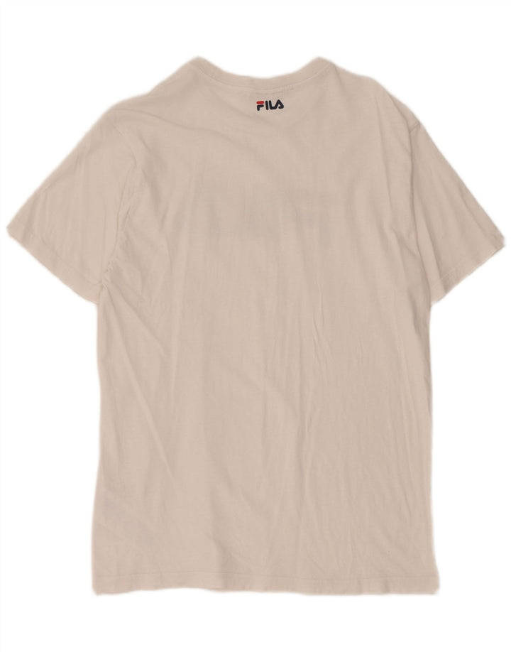Fila Camiseta gráfica para hombre Top Small White Cotton