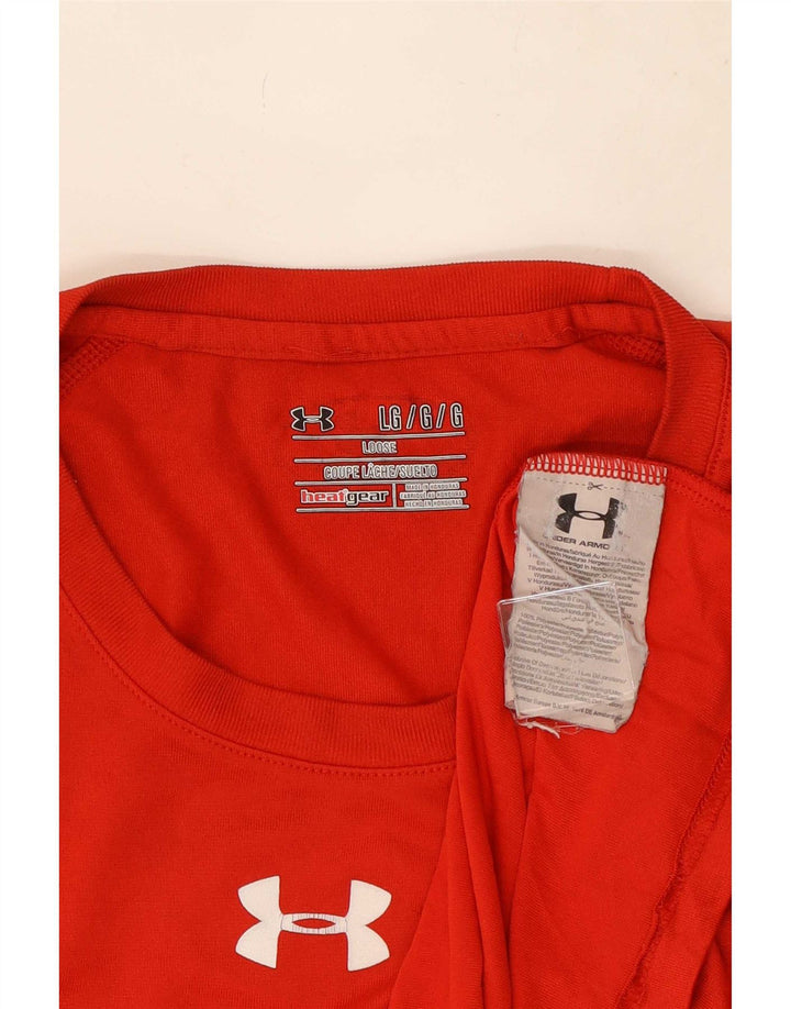 Under Armour Camiseta con gráfico Heat Gear para hombre, talla grande, poliéster rojo