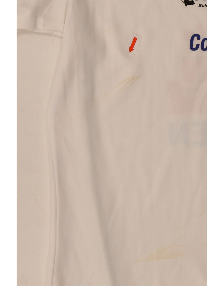 ADIDAS Mens Climalite Graphic Camiseta Top Pequeño Poliéster Blanco