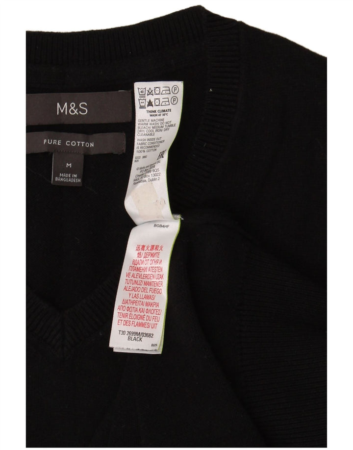 Marks & Spencer - Camiseta sin mangas para hombre, talla mediana, algodón negro