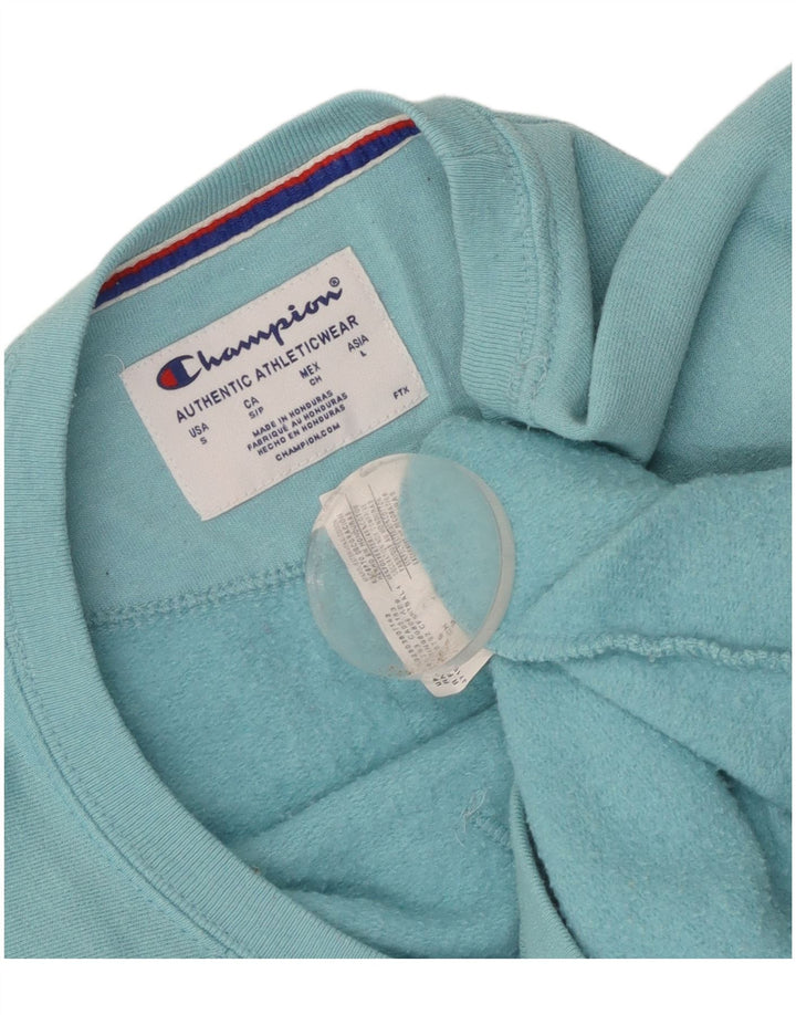 Champion Sudadera Gráfica para Mujer Jersey UK 10 Pequeño Poliéster Azul