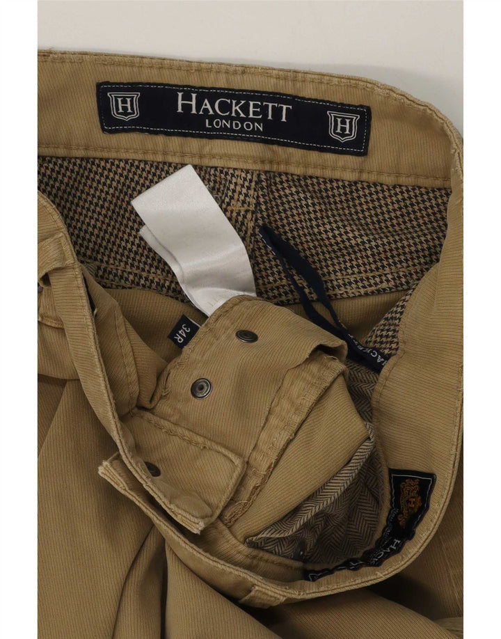 Hackett Mens Slim Casual Pantalones W34 L32 Algodón Caqui