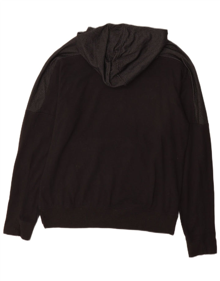 ADIDAS Mens Hoodie Jumper Medium Black Spotted Cotton
