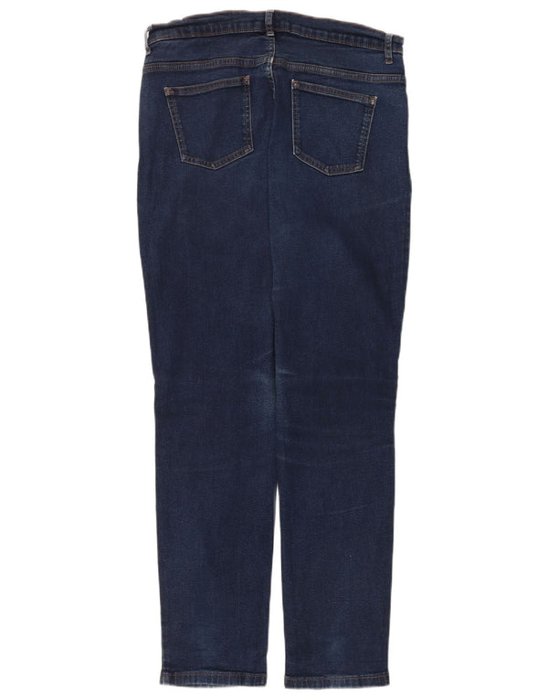 Marks & Spencer Vaqueros rectos regulares para mujer UK 46 Large W34 L28 Azul marino